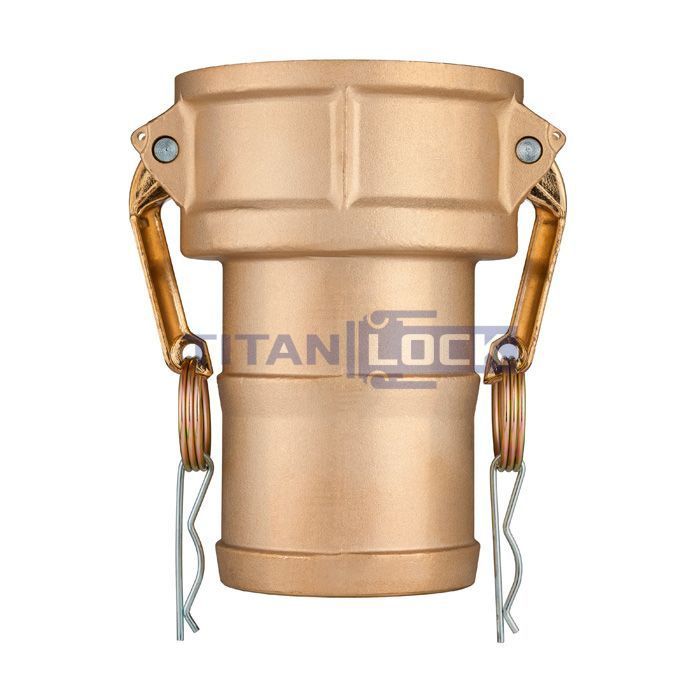 Камлок латунный тип С, розетка с хвостовиком 4", TL400CBR TITAN LOCK 