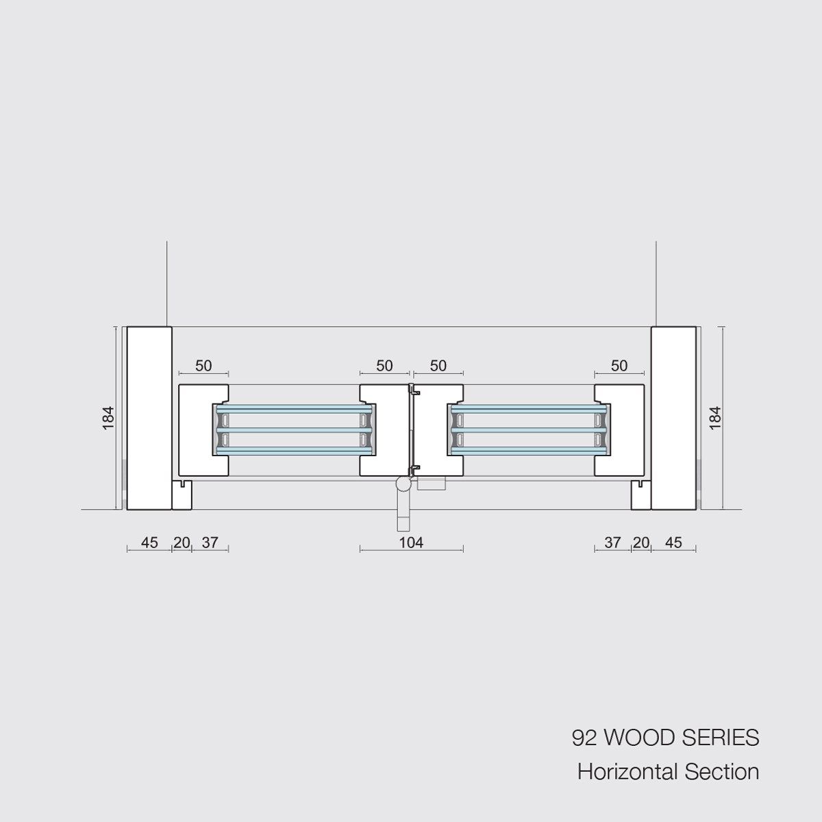 Деревянная книжная оконная дверь Carminati Skyline System ARCH-00117572 - Вид №10