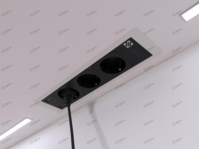 ASA PLASTICI Множественная скрытая электрическая розетка с usb Versalogic sun-id-1393164