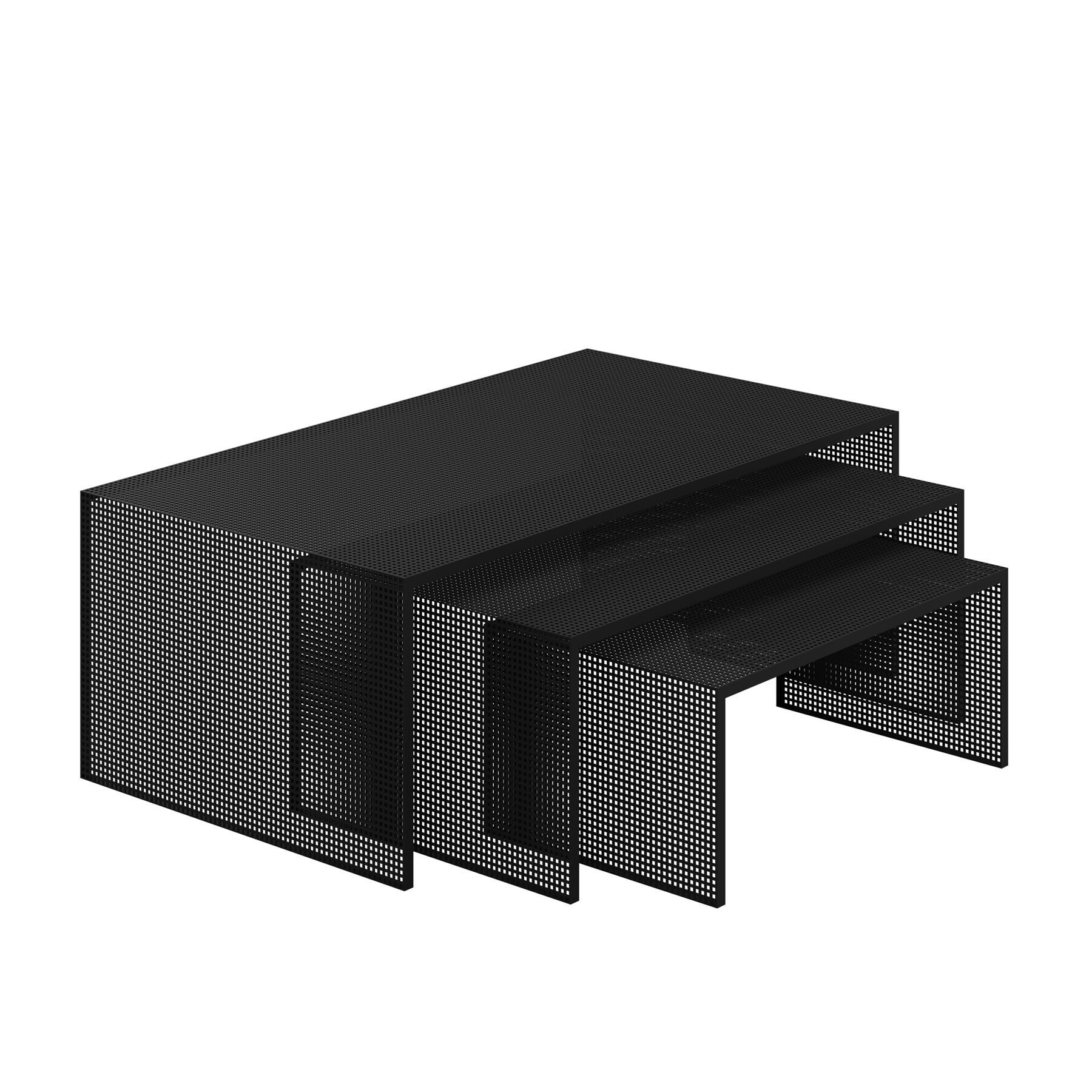 Перфорированный металлический прямоугольный журнальный столик Ripa DENTRO ARCH-00147179 - Вид №3