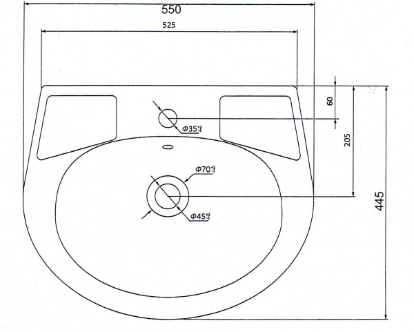 1015177 Подвесная раковина настенная круглая Лобненский Стройфарфор  белая  - Вид №1