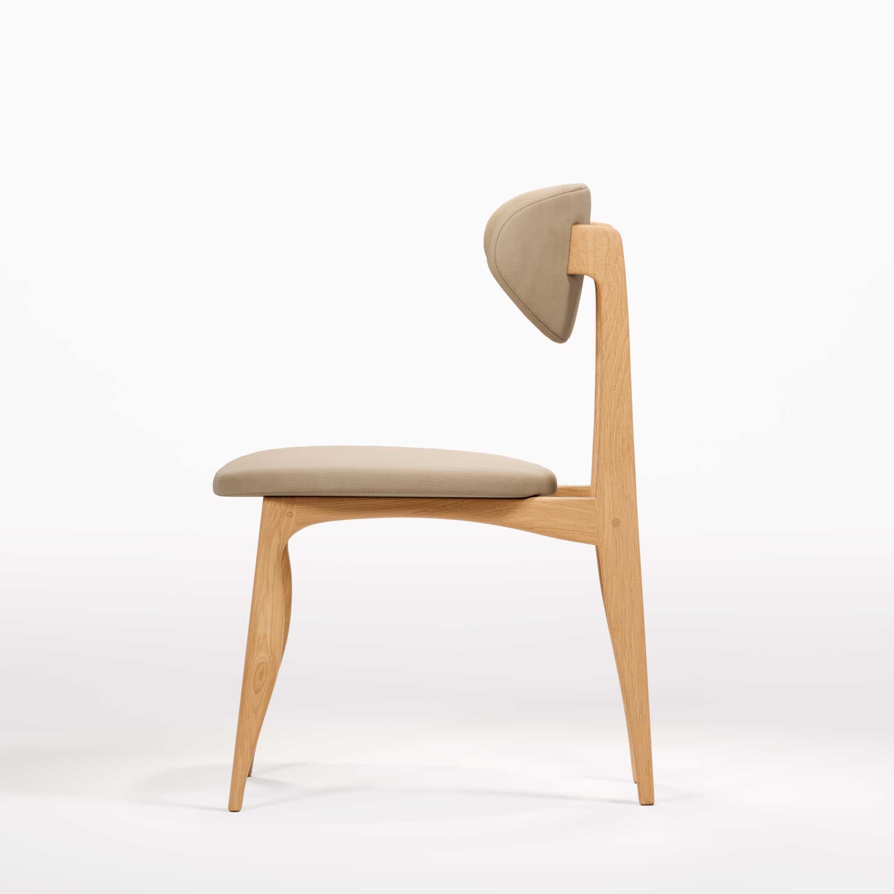 Кожаный стул с открытой спинкой и деревянной рамой Wewood DEGAS ARCH-00046397 - Вид №2