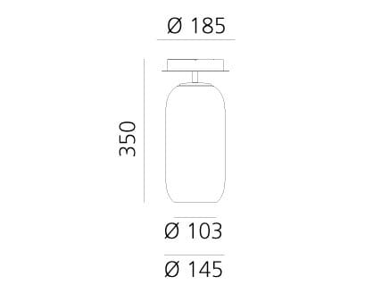 Выдувное стекло светодиодный потолочный светильник Artemide Gople ARCH-00080412 - Вид №2