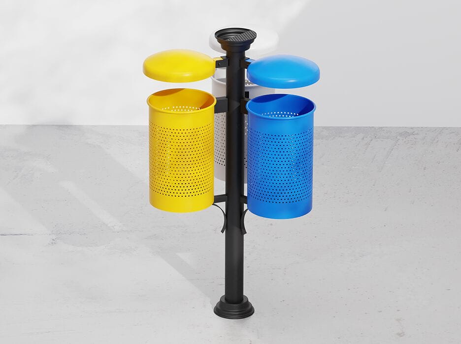 Корзина для мусора с пепельницей для мусора DIMCAR ARCH-00115603