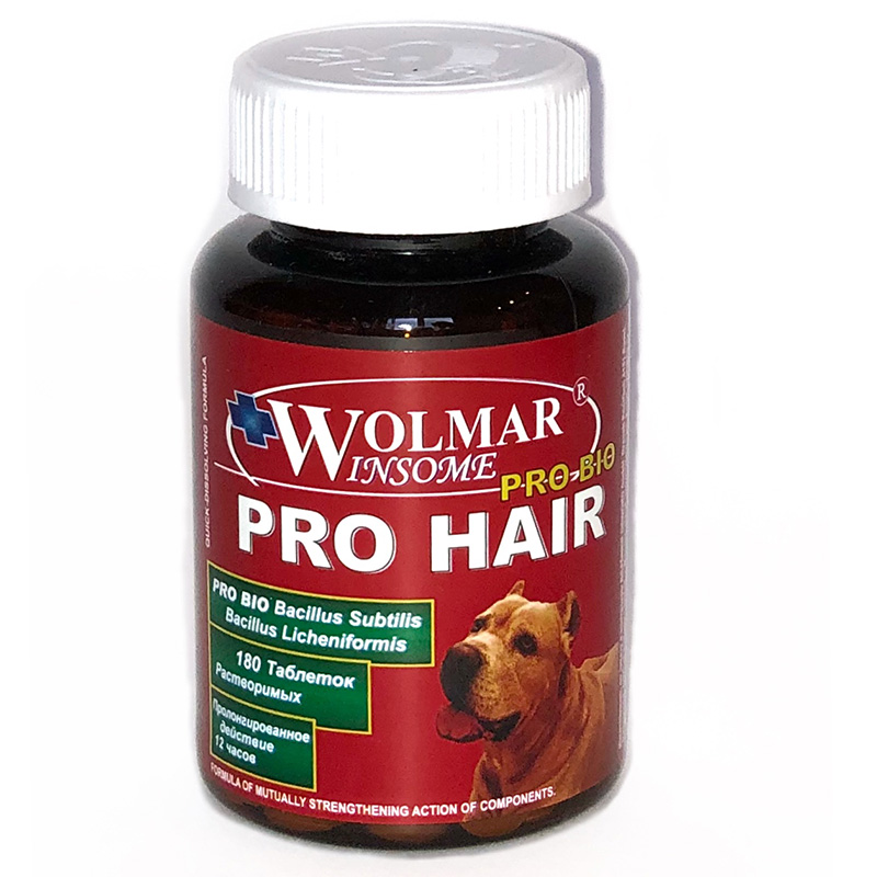 Т0026486 Витамины для щенков и собак Bio Pro Hair для кожи и шерсти 180таб WOLMAR 