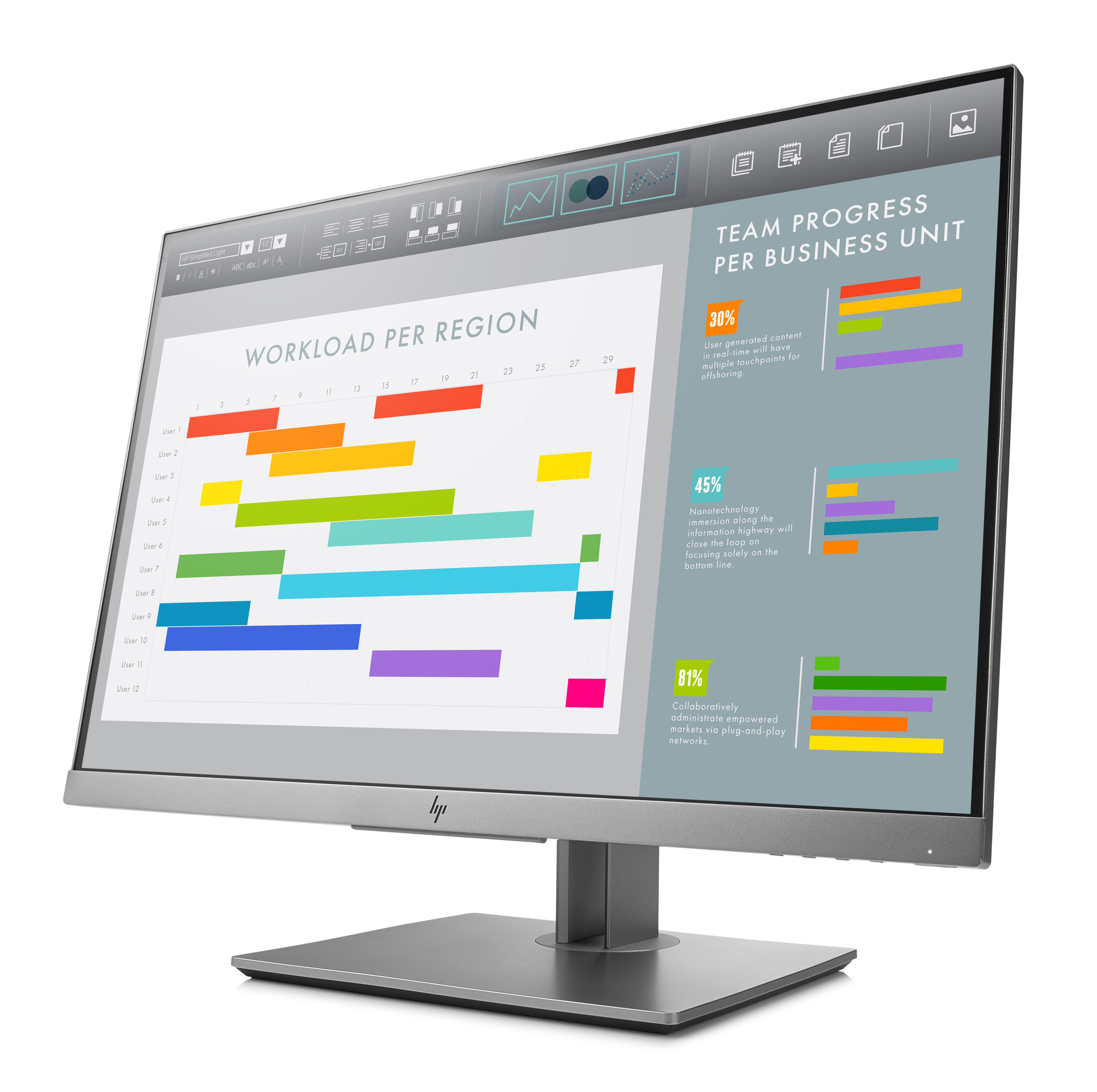 1FH49AA#ABB elitedisplay e243i monitor 24" ips micro edge, led backlit 178 / 178 300 nits 1920 x 1200 1000:1 dp hdmi vga usb 2.0* 3-3-0y (repl m1p02aa) HP HP EliteDisplay Santreyd  - Вид №2