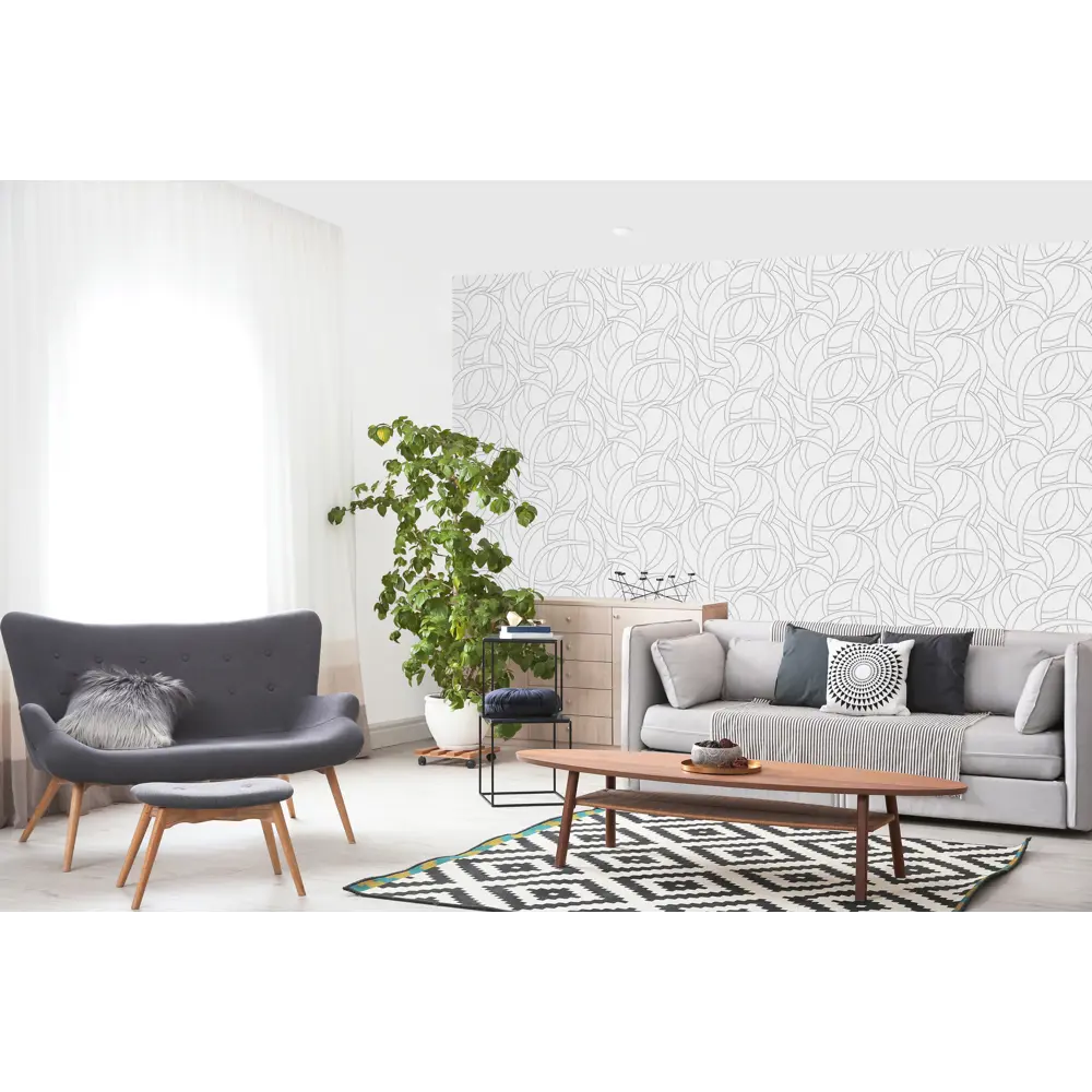 Обои флизелиновые Startdeco Луна серые 1.06 м 989791 STLM-2035640 - Вид №2