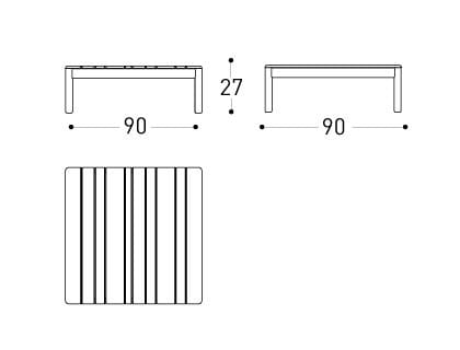 Квадратный стол из тикового дерева Varaschin ARCH-00072758 - Вид №2