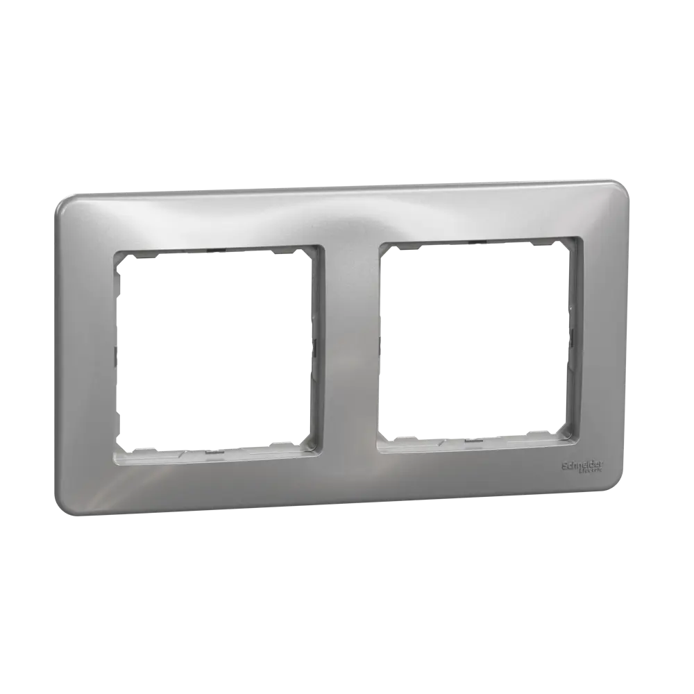 Рамка для розеток и выключателей Systeme Electric Sedna Design 2 поста, цвет алюминий STLM-2199755 - Вид №1