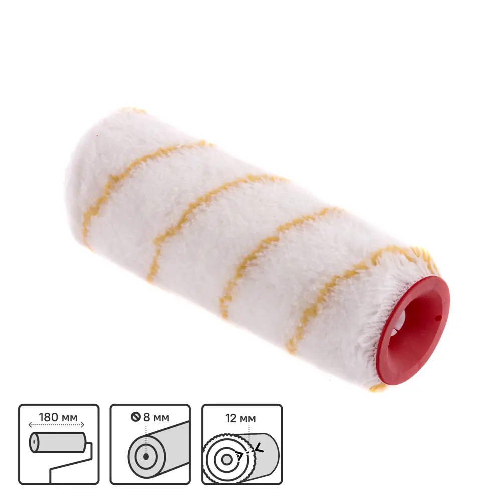 Валик сменный для водных красок 180 мм Matrix ворс 12 мм полиакрил под бюгель 6 мм STLM-2182323