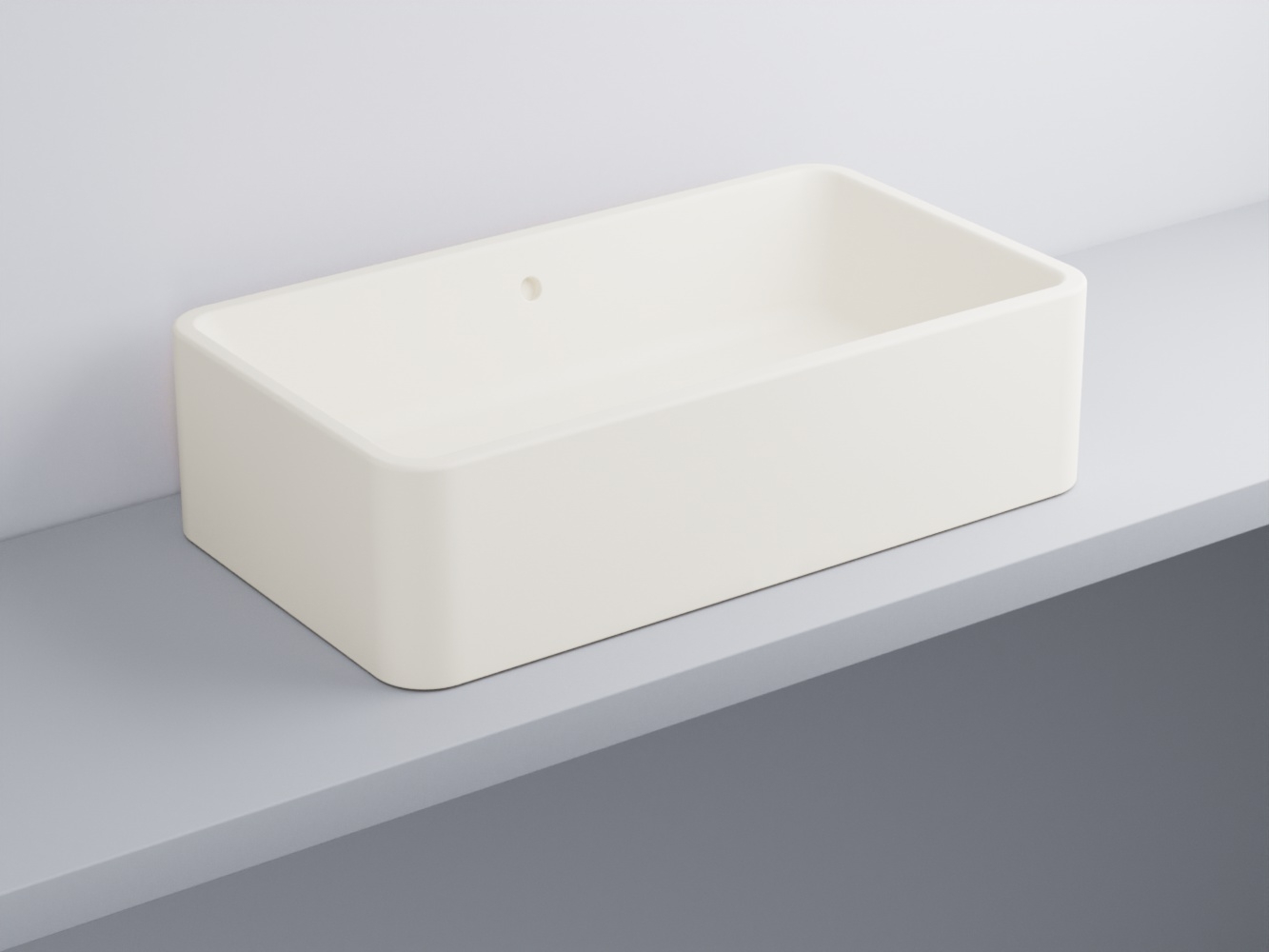 SHLAA7520-TL Раковина накладная прямоугольная с переливом 75 x 20 h cielo Shui Ceramica Cielo