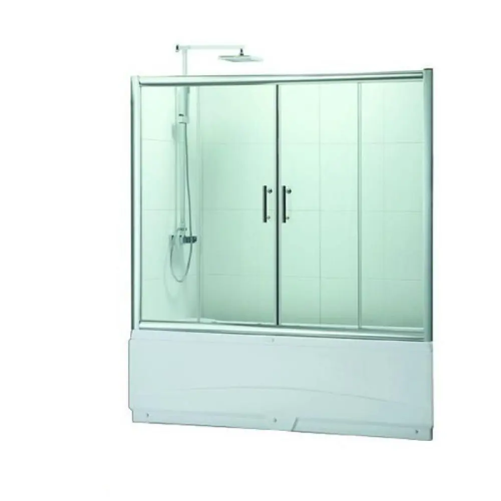 Ширма для ванны Mezzo 150x150 см, цвет прозрачный, хром Santreyd Без серии STLM-2135110