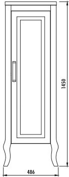 KN2160.01.BA Боковой шкаф (белый золото) Creavit  - Вид №2