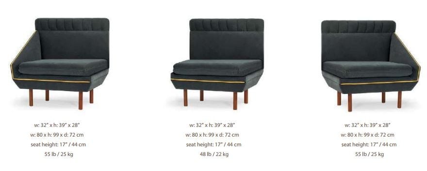 Тканевое кресло с высокой спинкой Mambo Unlimited Ideas Agnes ARCH-00136364 - Вид №3