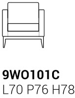 Marelli Кожаное кресло с подлокотниками Cubic sun-id-1429890 - Вид №4