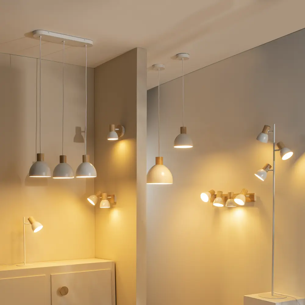 Настольная лампа INSPIRE Venosa с деревянными акцентами и регулируемым плафоном 82908108 STLM-0037799 - Вид №8