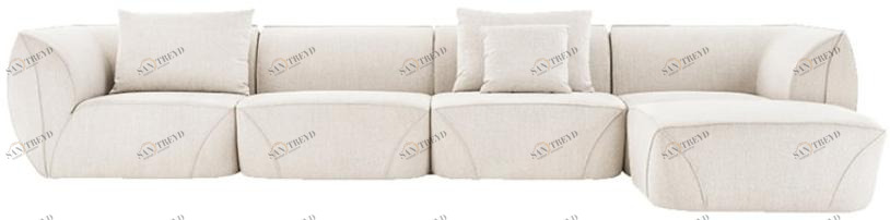 HC28 Cosmo Модульный тканевый диван с шезлонгом  31f007 