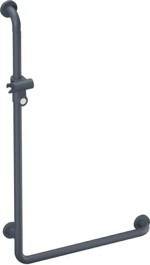 801.33B2S Угловая ручка с держателем для душа, нестандартная длина HEWI Edition matt | Polyamid 
