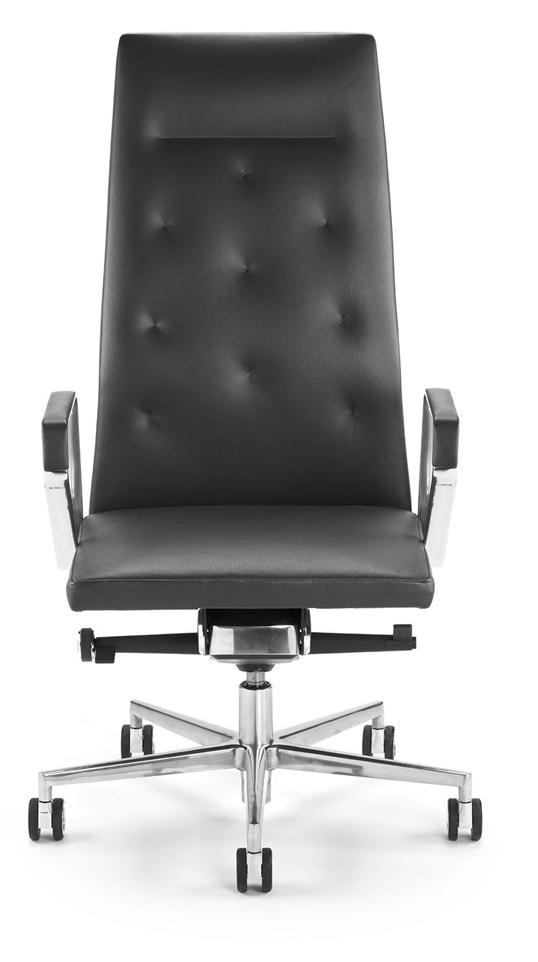 Spiegels 5-спицевое вращающееся кожаное офисное кресло с подлокотниками .pilot s Ps100 - Вид №2