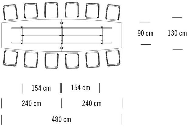 Thonet Стол для переговоров 1400 sun-id-1482386 - Вид №4