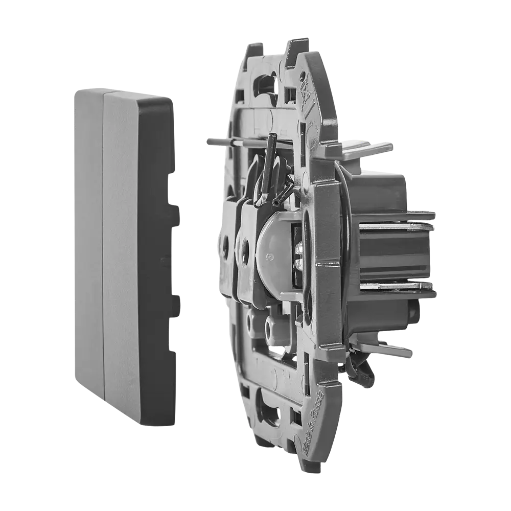 LEXMAN Lilian — двухклавишный выключатель скрытого монтажа в антрацитовом цвете 86761715 STLM-0071407 - Вид №5