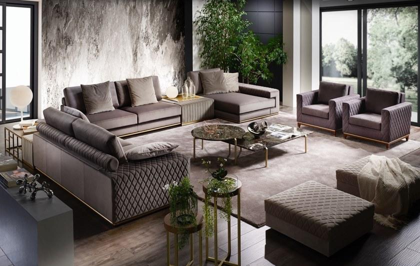 Former In Italia Модульный угловой диван в бархате Visconti plus sun-id-1510085 - Вид №1