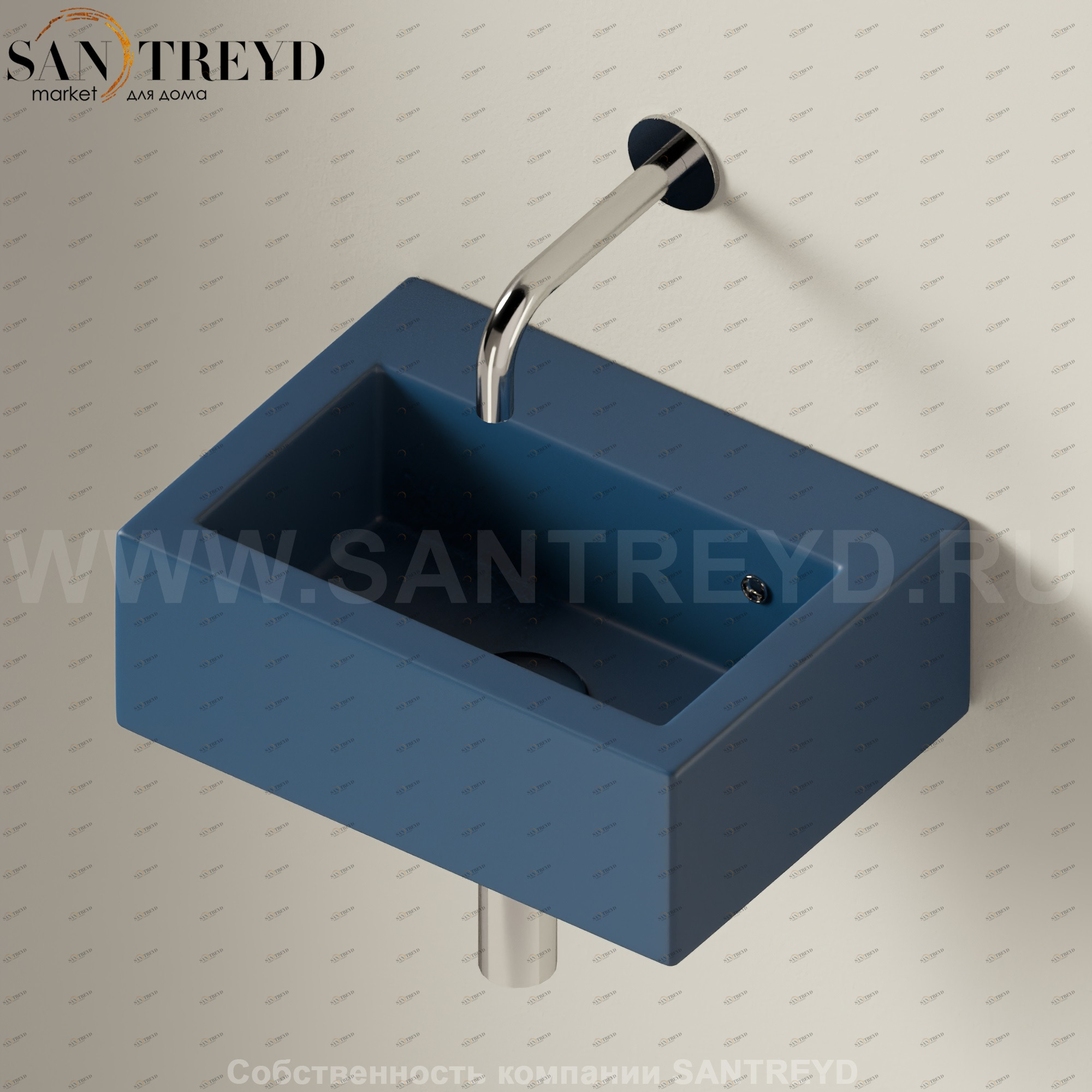 50887016 Подвесная раковина настенная прямоугольная Ceramica Flaminia Acquagrande