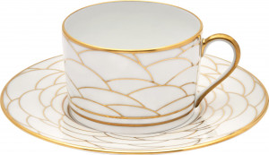 10639671 Haviland Чашка чайная с блюдцем Haviland "Ар-деко" 160мл Фарфор