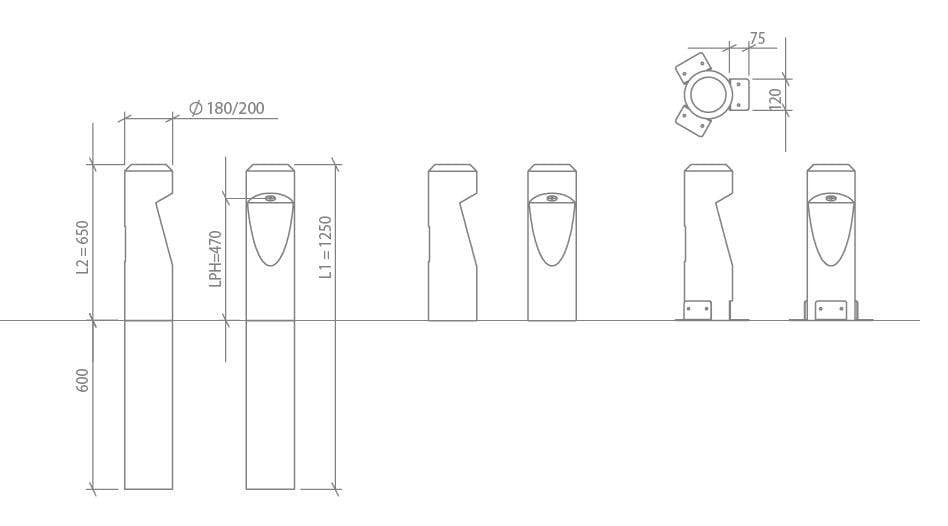Каштановый светодиодный световой столб Timberlab BOSCO ARCH-00137906 - Вид №9