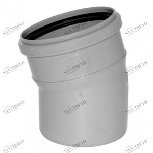 Отвод ПВХ канализационная D110мм 15 градусов Политек 6297