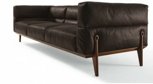 Giorgetti 3-х местный кожаный диван Ago