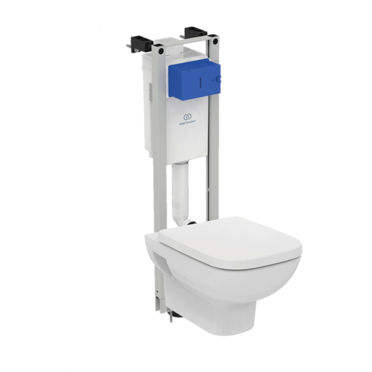 WA330101 3 в 1 I.life A Промо-комплект с инсталляцией PROSYS ECO FRAME M E233267, унитазом i.life A T471701 и сидением и крышкой T453001 Ideal Standard PROSYS ECO FRAME i.life 