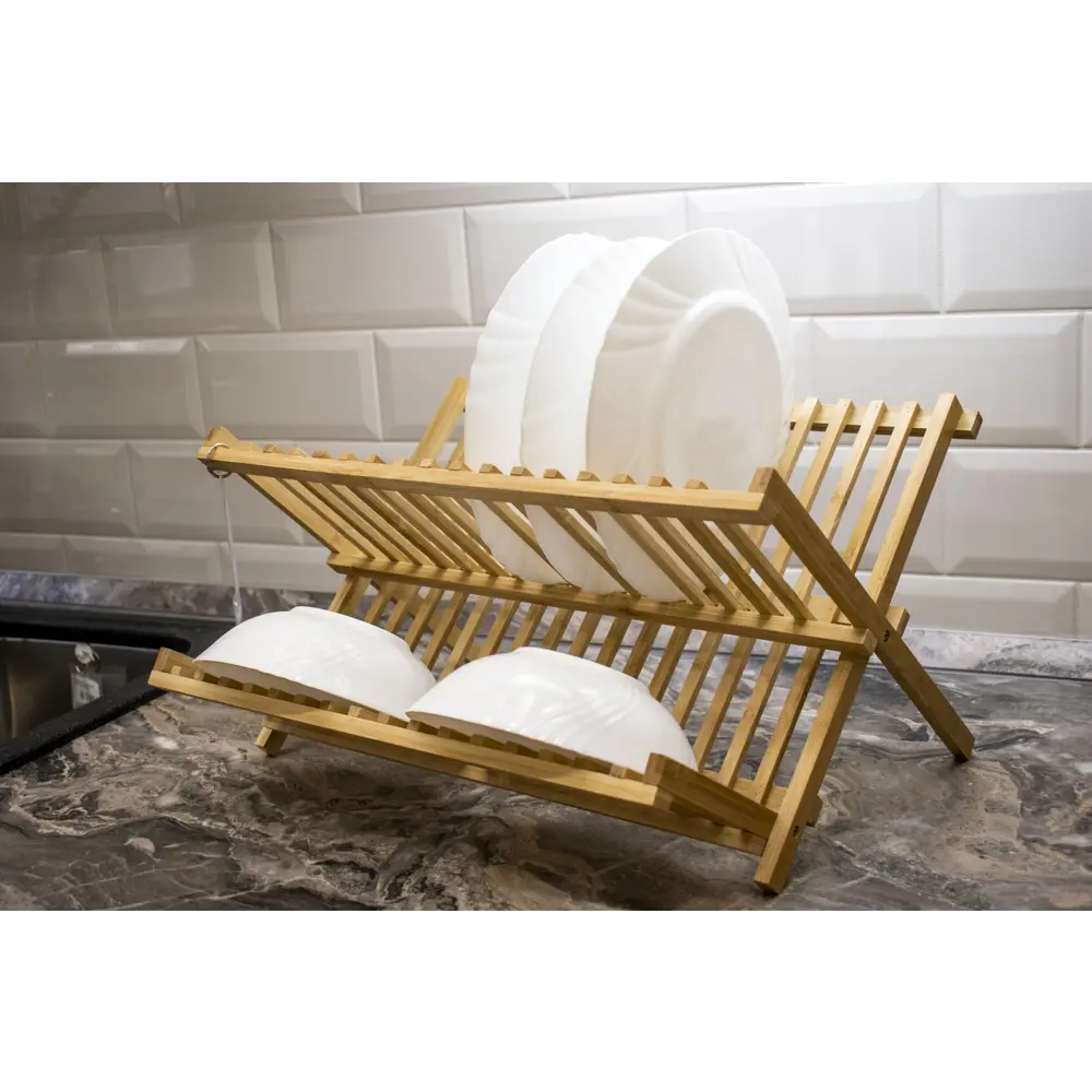 Сушилка для посуды BAO 44.5x40x26 см бамбук Santreyd STLM-2051699 - Вид №8