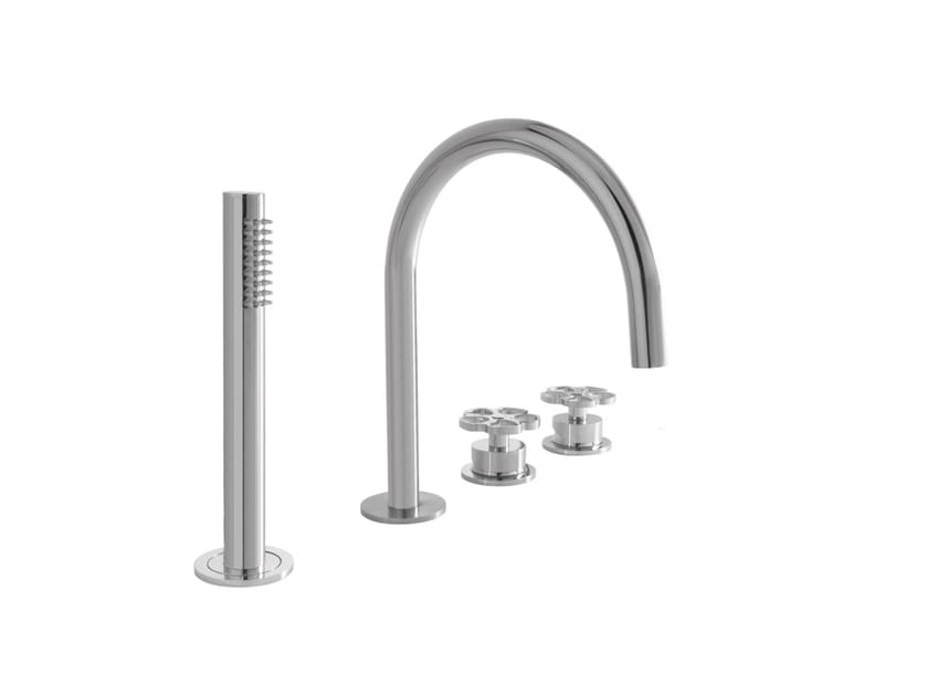 Смеситель для ванны с 4 отверстиями и ручным душем QD Magistro Lab Flora ARCH-00031103