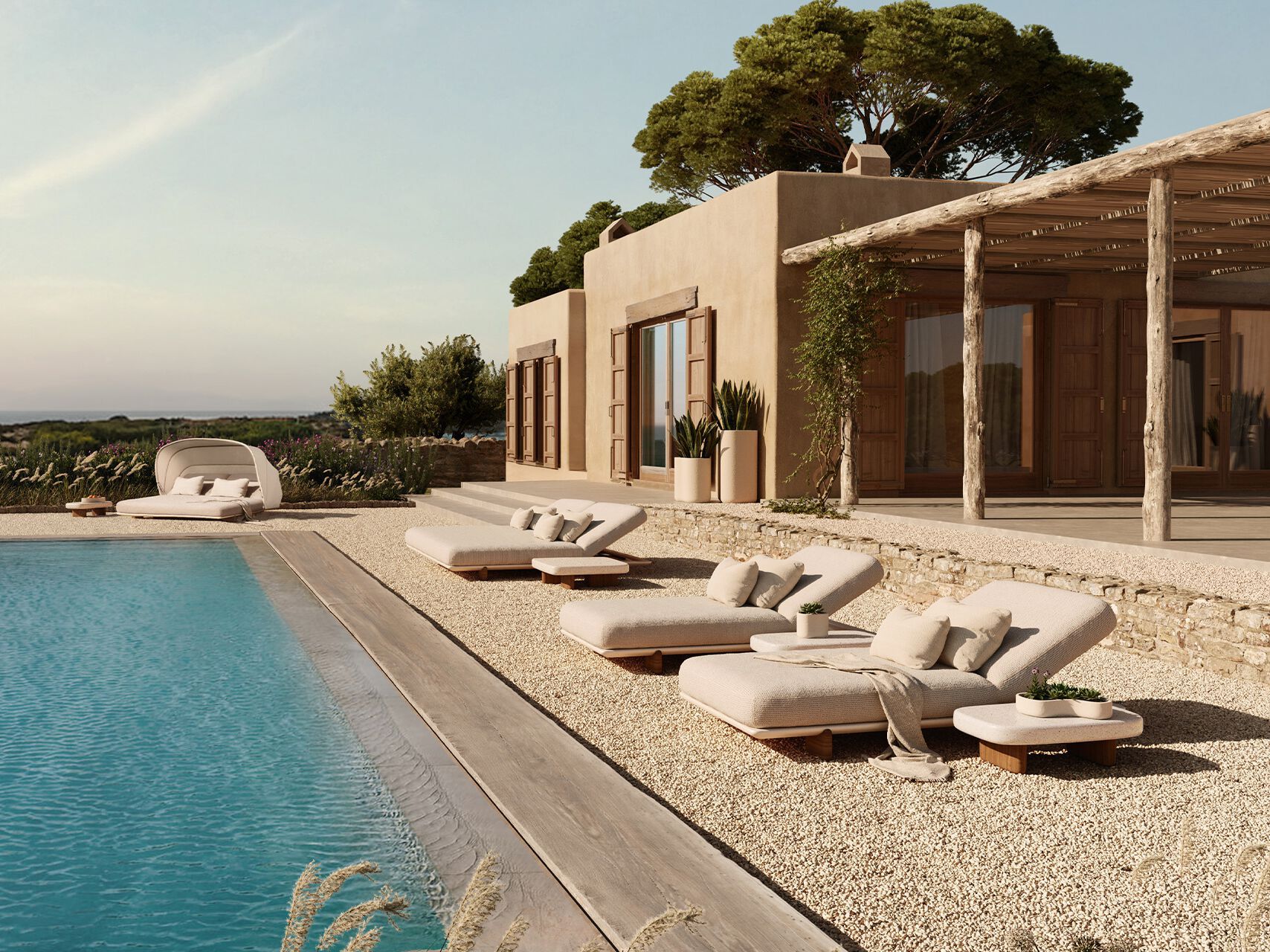 Садовая кровать с солнцезащитным козырьком Vondom Milos ARCH-00134708 - Вид №2