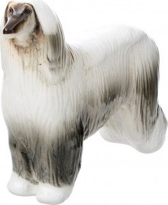 89124 Императорский фарфоровый завод Скульптура "Афганская борзая м.р." (серая) Фарфор твердый