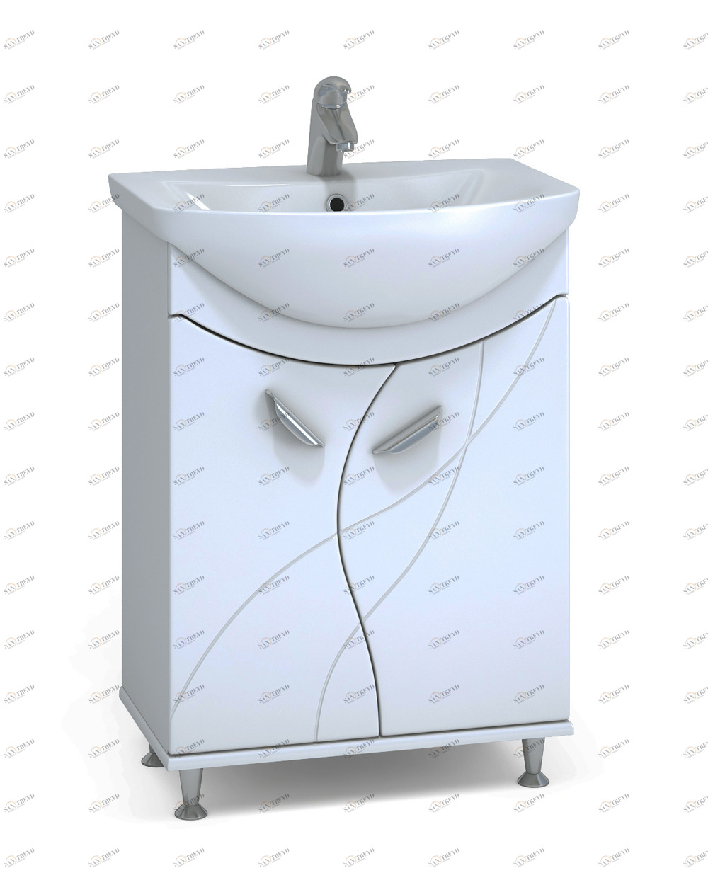 Тумба с раковиной Faina 1-600 (Балтика)600⨉270⨉830 мм белый Santreyd sun-id-665220