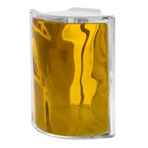 Стеклоблок Vitrablock Волна окрашенный внутри угловой цвет медовый 88961733 STLM-2187395