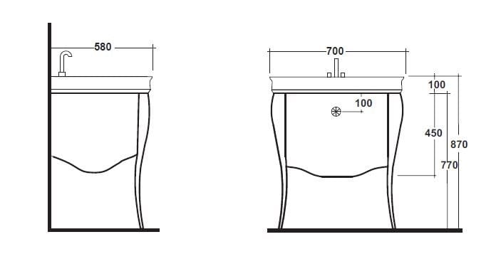 Деревянный умывальник с ящиками Olympia Ceramica Империя ARCH-00083202 - Вид №4