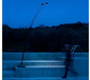 DAVIDE GROPPI Светодиодный торшер из стекловолокна и металла Sampei