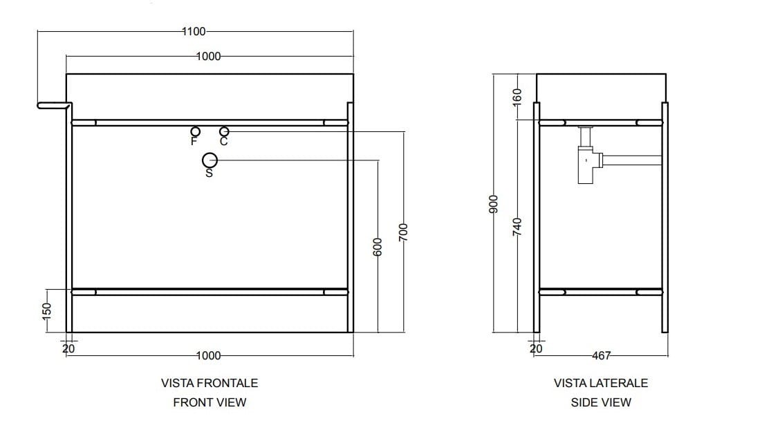 Двойная раковина из нержавеющей стали с держателем для полотенец Axa вещь ARCH-00145467 - Вид №10