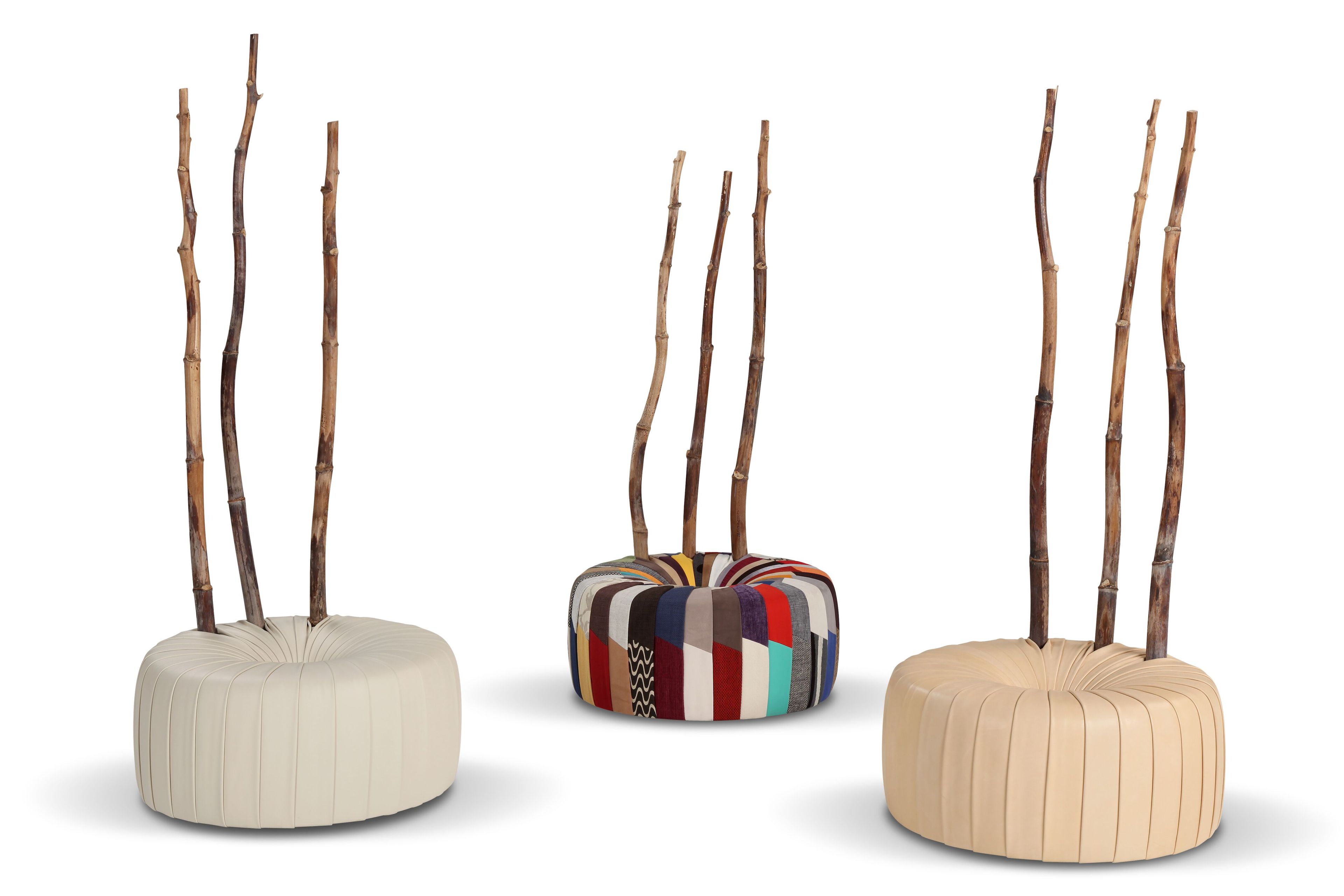 Круглый кожаный пуф Calia Italia Superior ARCH-00003845 - Вид №1