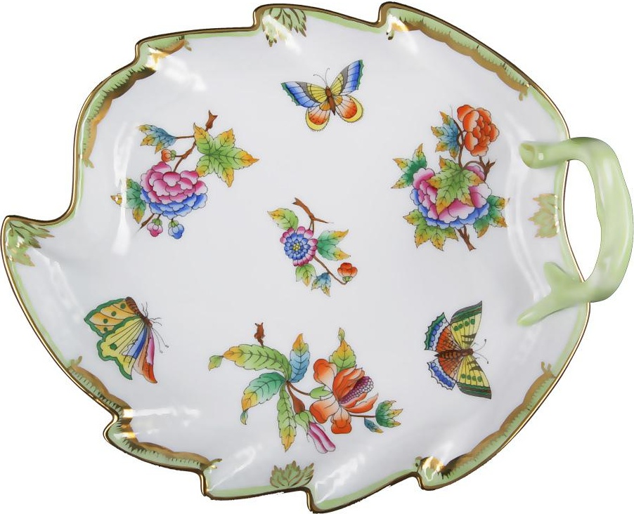 47814 Herend Блюдо - лист 20см "Виктория" Фарфор 