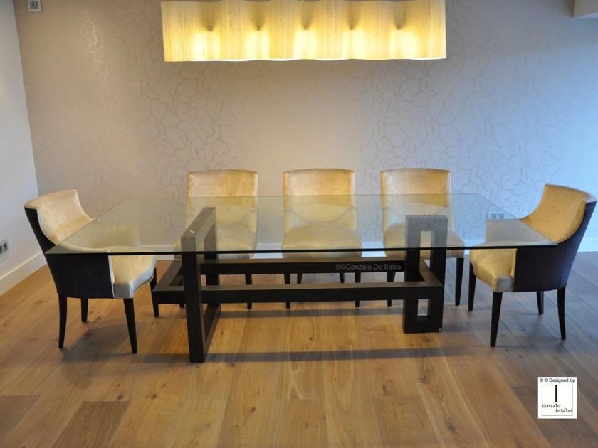 Gonzalo De Salas Прямоугольный обеденный стол из стекла Ios sun-id-1403036 - Вид №1