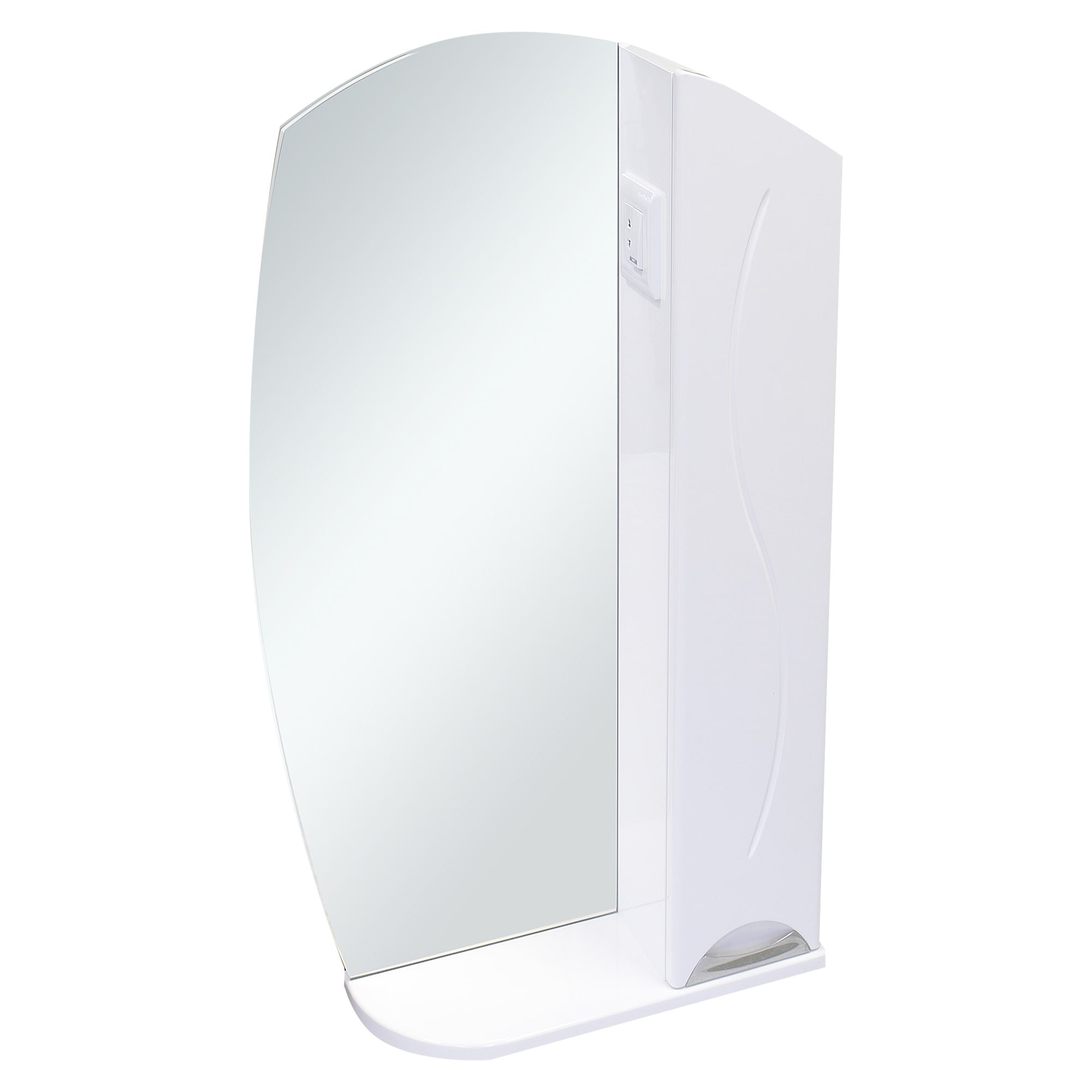 14357334 Шкаф зеркальный «» 55 см цвет белый Глория Santreyd - Вид №1