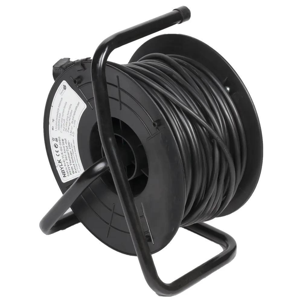 Удлинитель с заземлением на катушке Electraline 4 розетки 50 м STLM-2159852 - Вид №1