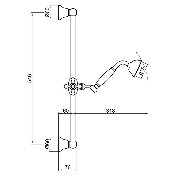 AC0384010 Душевой гарнитур Webert Comfort - Вид №1