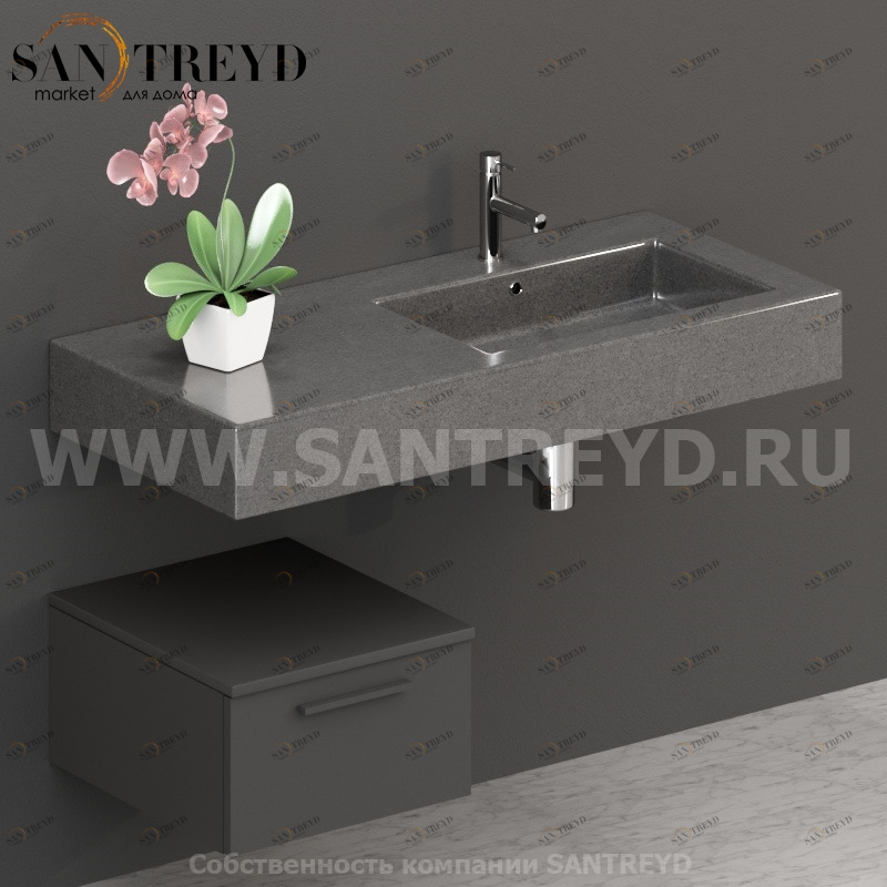 T04552CF2 Столешницы для использования в сочетании с тумбами и открытыми тумбами 45 см коричневая Globo ARREDO WOOD Италия Ceramica Globo