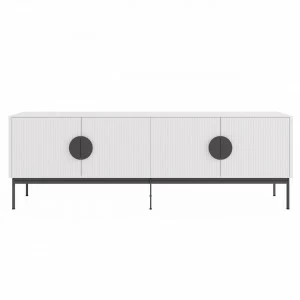 Тумба под телевизор белая с черными ножками Alto BRAGIN DESIGN LIVING 00-3974635 Белый