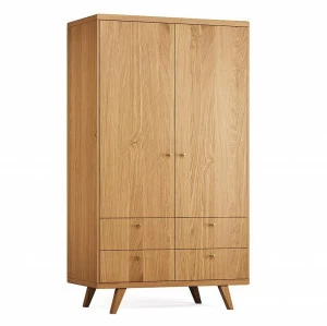 Шкаф распашной двухдверный с ящиками натуральный дуб Thimon №2 THE IDEA  210432 Дуб сонома;бежевый